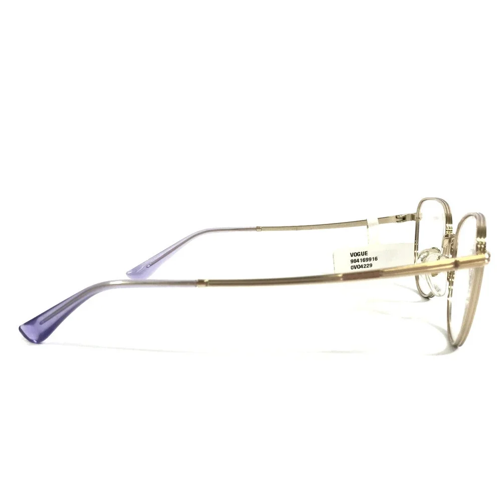Vogue Eyeglasses Frames VO4229 5141 Purple Gold Cat Eye Wire Rim 51-18-140
